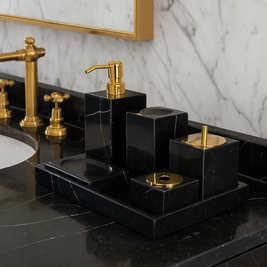 Luxury 6-Piece Marble Bathroom Set – Solid Stone