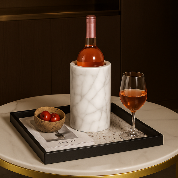 Marble Wine Cooler – Solid Stone Bottle Chiller