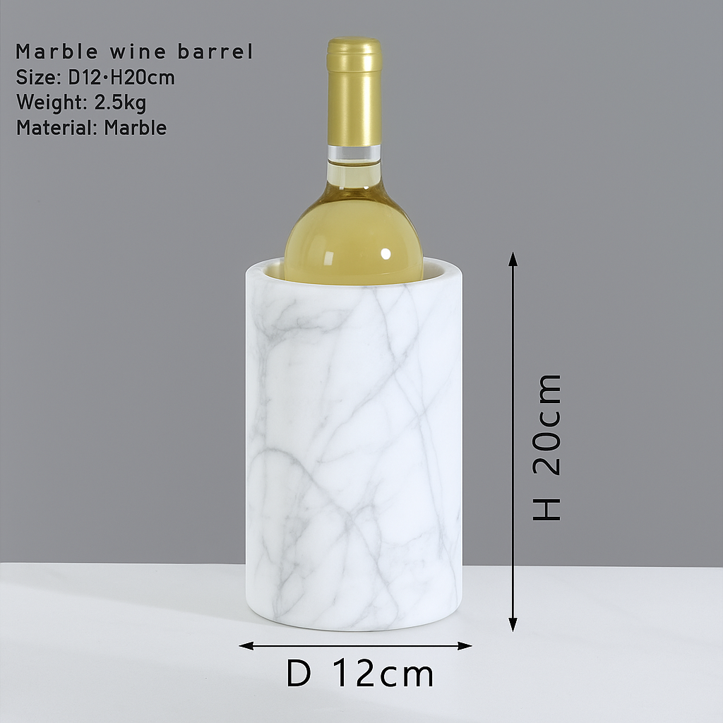 Marble Wine Cooler – Solid Stone Bottle Chiller