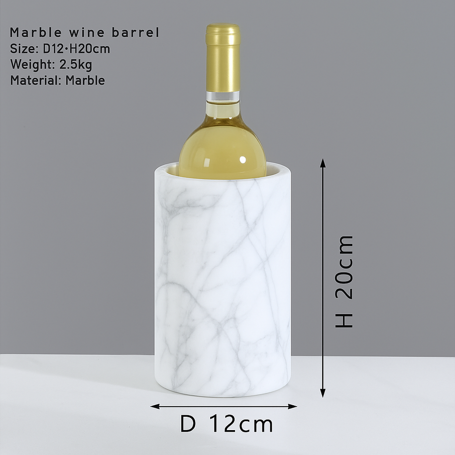 Marble Wine Cooler – Solid Stone Bottle Chiller