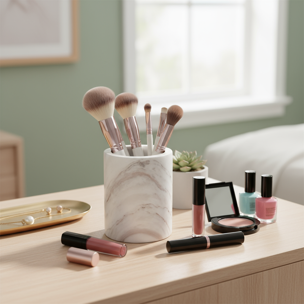 Solenne Marble Storage Cup – Solid Stone Organizer