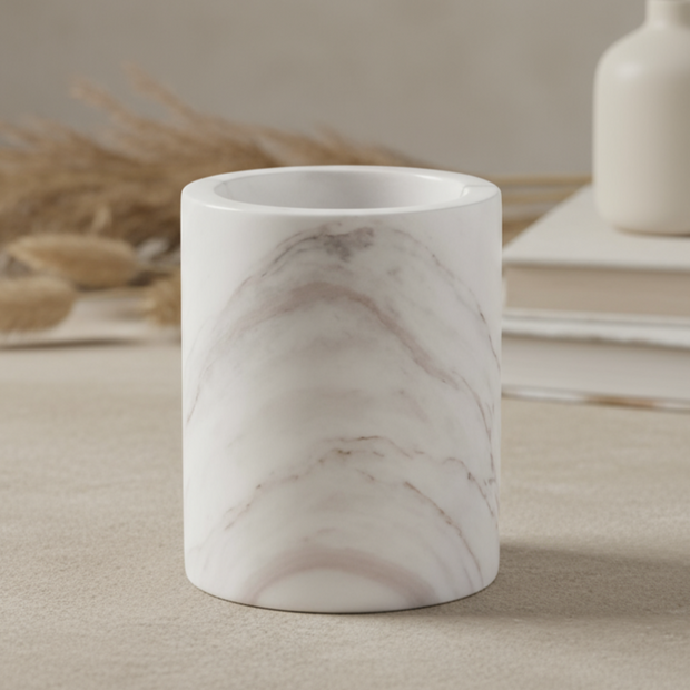 Solenne Marble Storage Cup – Solid Stone Organizer