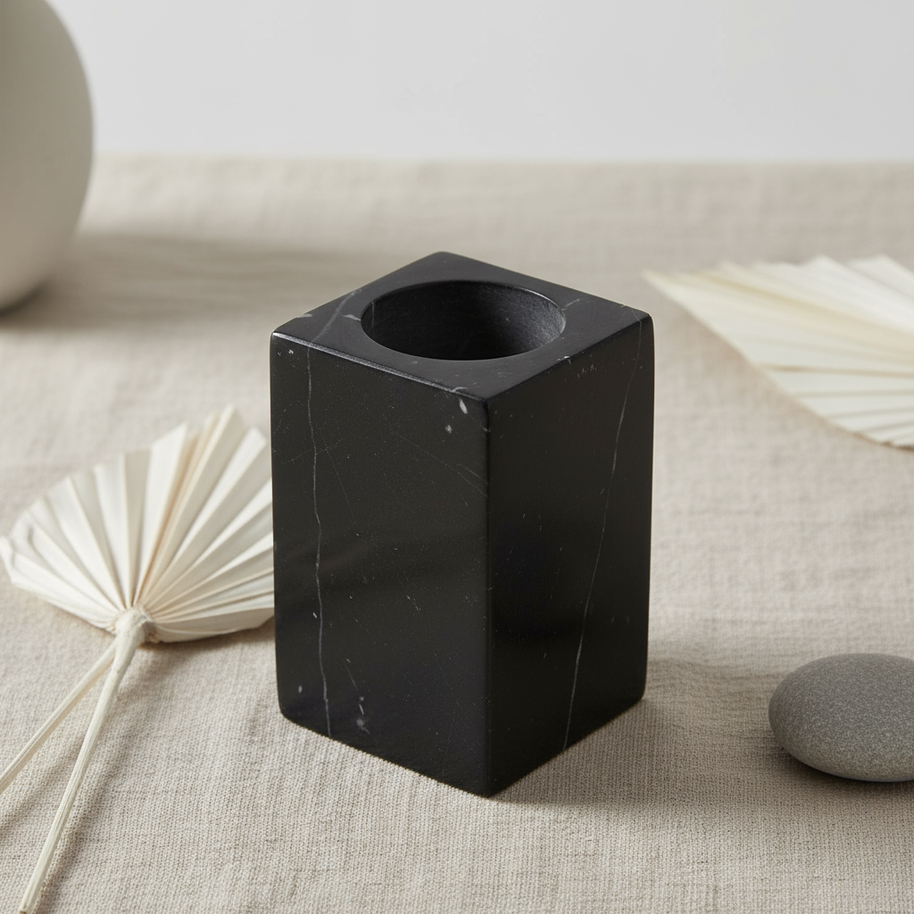 Verdara Rectangular Marble Storage Cup