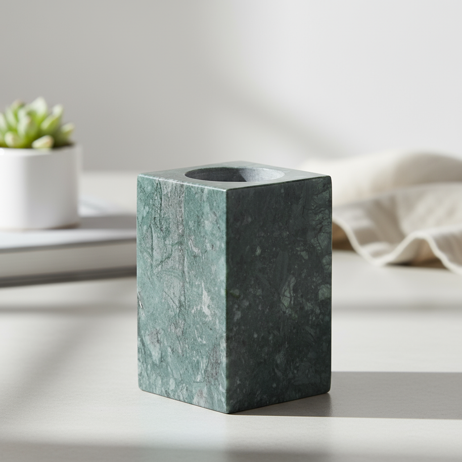 Verdara Rectangular Marble Storage Cup