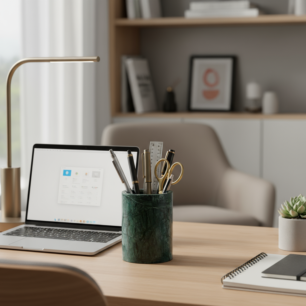 Marquina Marble Storage Cup