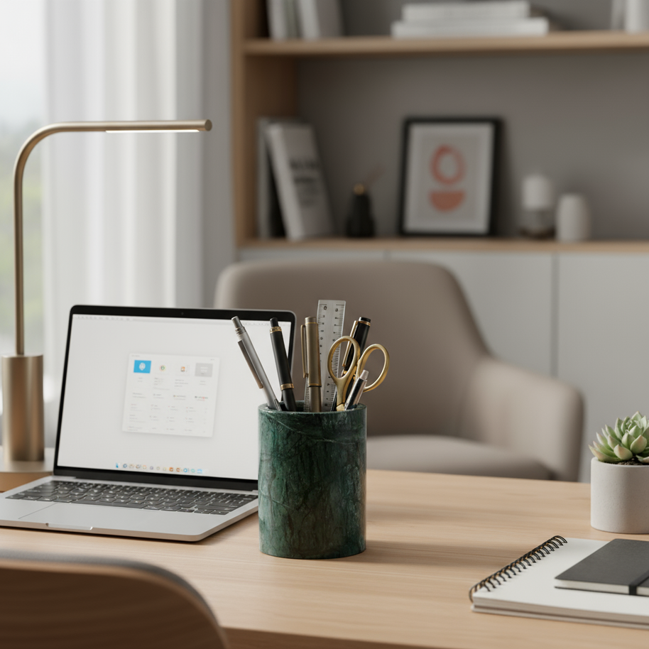 Marquina Marble Storage Cup