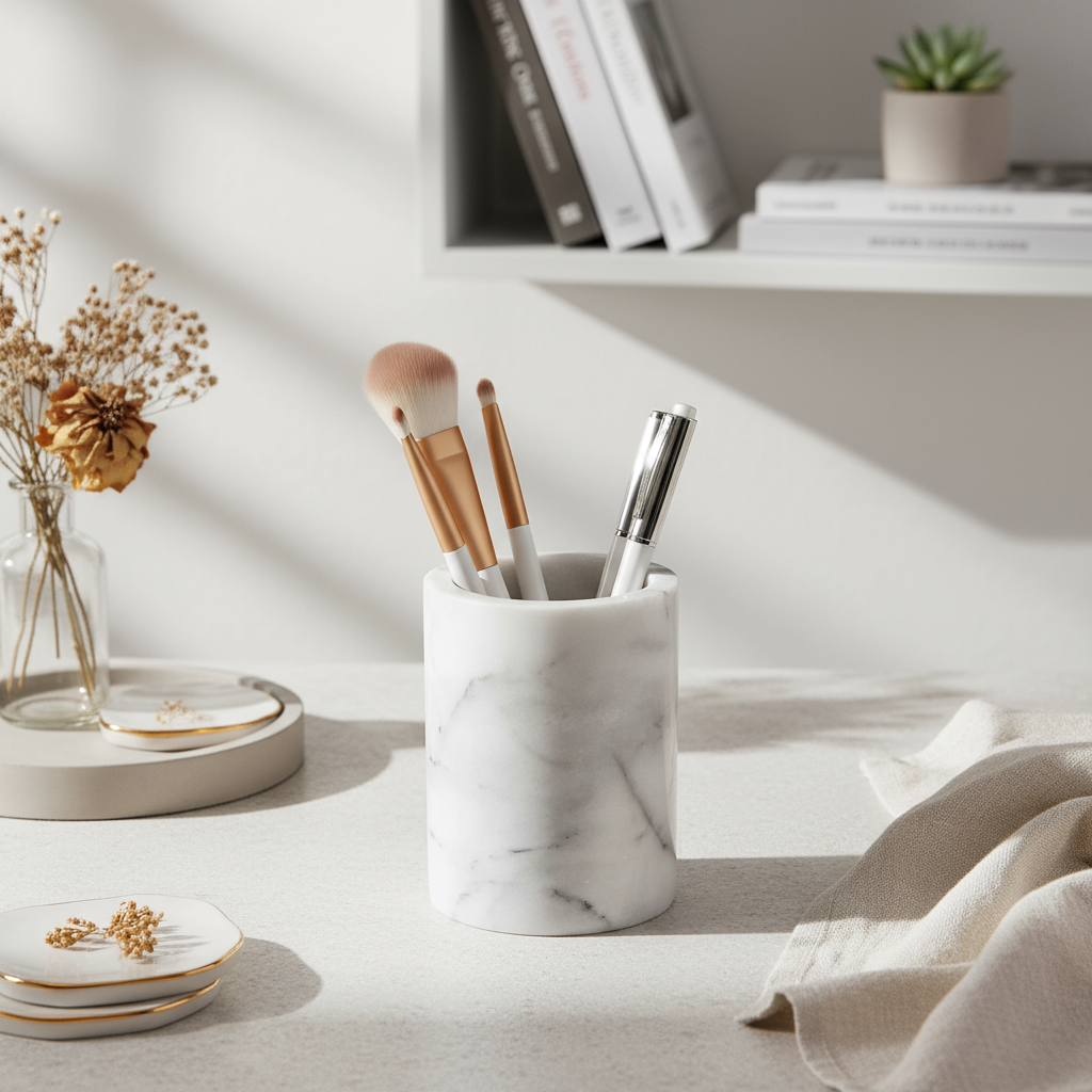 Marquina Marble Storage Cup