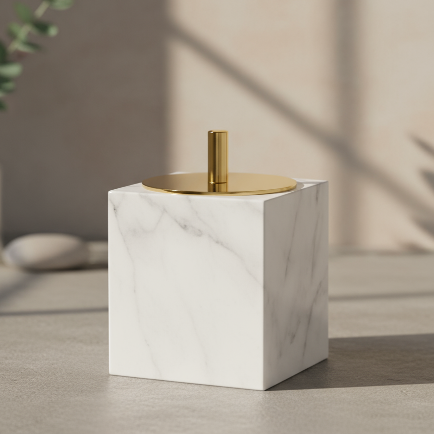 Eterna Marble Cotton Swab Box