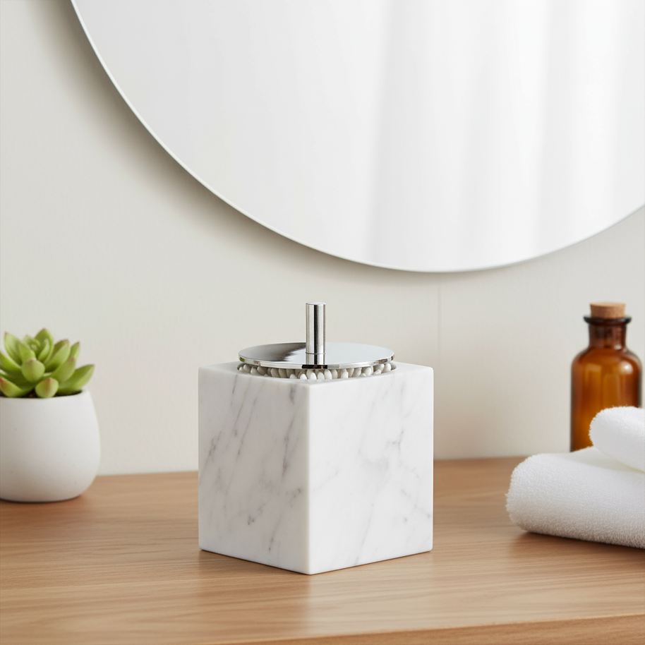 Eterna Marble Cotton Swab Box