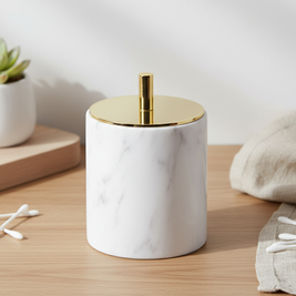 Lumia Marble Cotton Swab Box