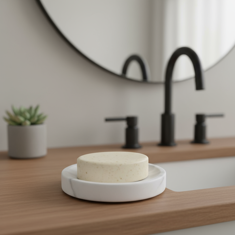 Eterna Round Marble Soap Dish