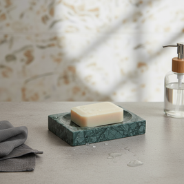 Artisan Marble Soap Dish – Solid Stone Luxury