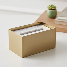 Cavere Marble & Metal Tissue Box