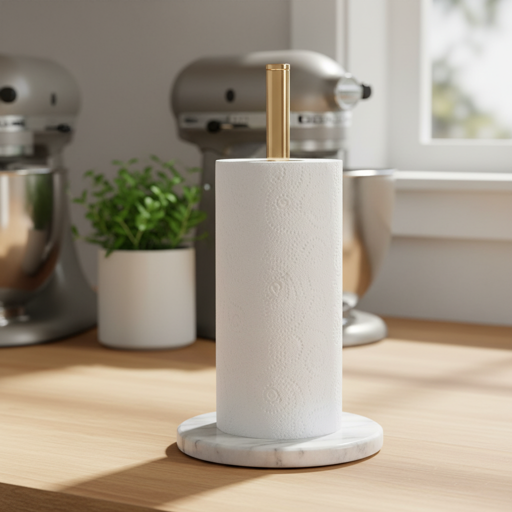 Marble Paper Towel Holder – Sleek Countertop Design