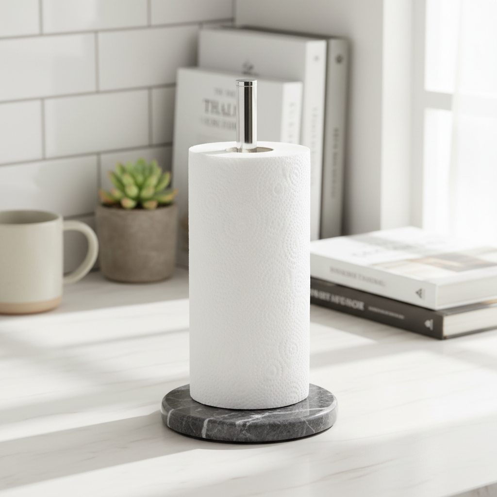 Marble Paper Towel Holder – Sleek Countertop Design