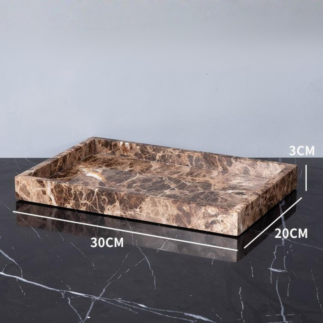 Noiré Dark Emperador Marble Bathroom Set