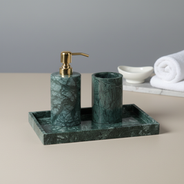 Caldera Green Marble Bathroom Set