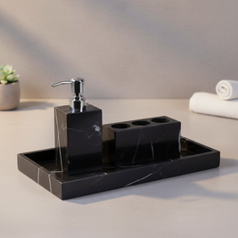 Valdoro Black Marble Bathroom Set
