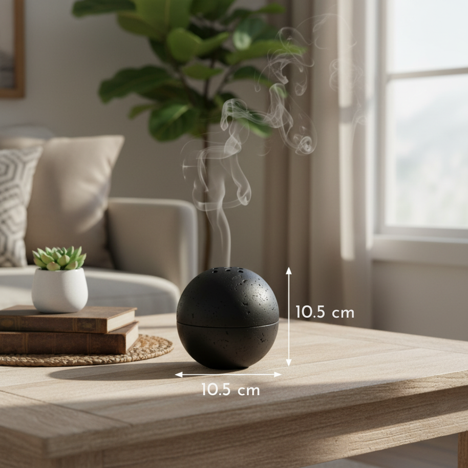 Auralis Stone Sphere Incense Holder