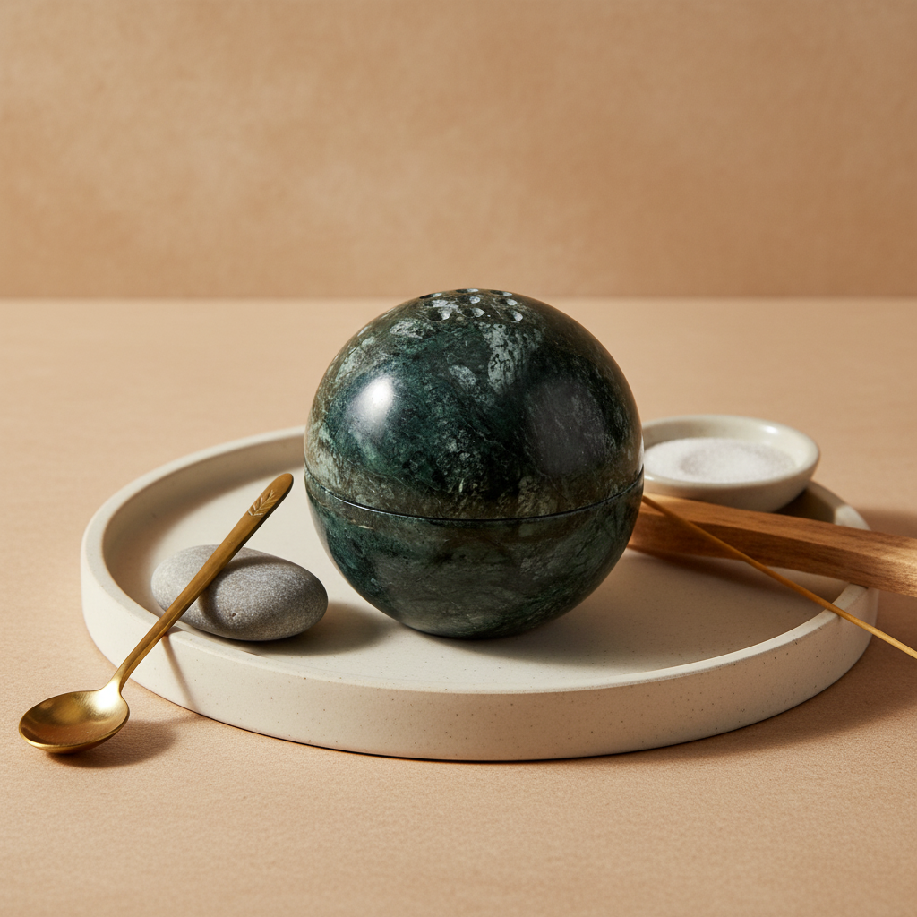 Virella Marble Sphere Incense Holder