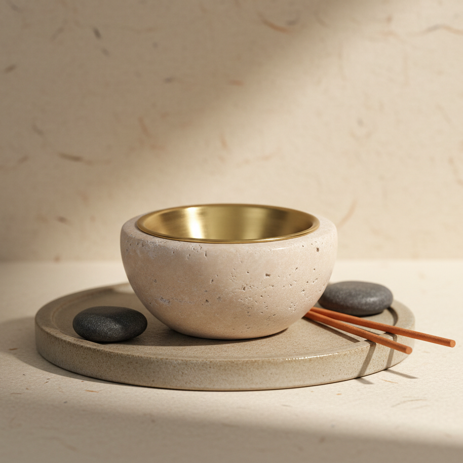 Arvion Stone Incense Bowl