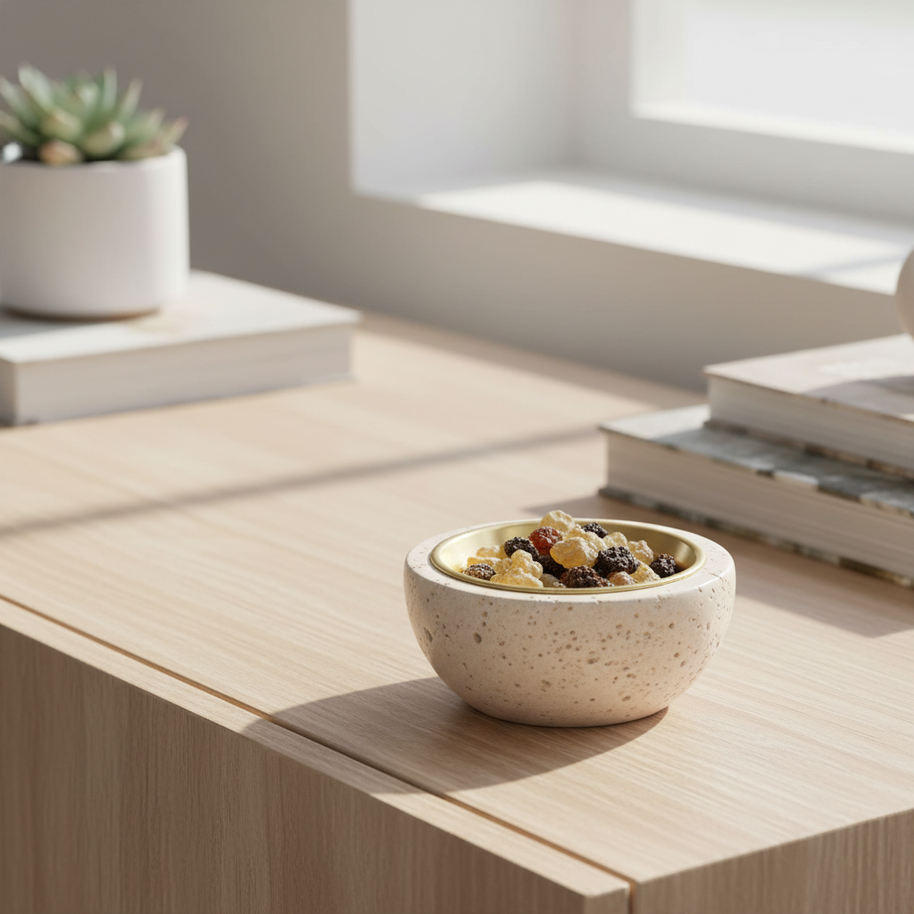 Arvion Stone Incense Bowl