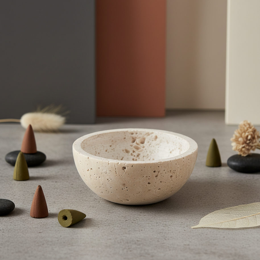 Arvion Stone Incense Bowl