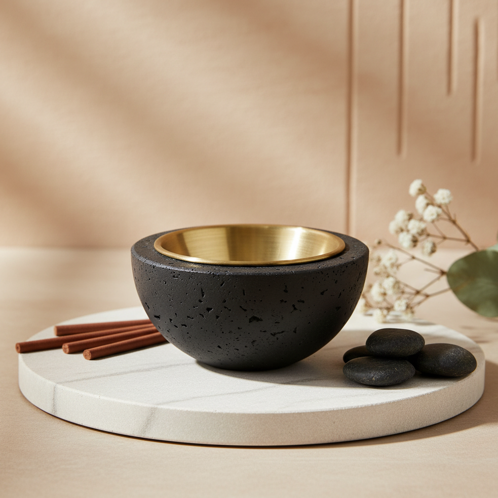 Arvion Stone Incense Bowl