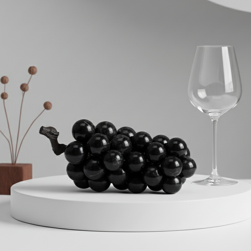 Capri Marble Grape Ornament – 2kg Solid Stone Decorative Accent
