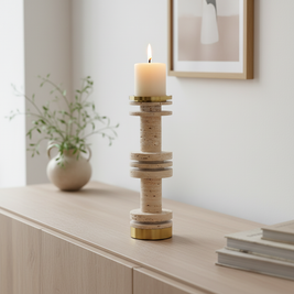 Ravena Solid Stone Candle Holder