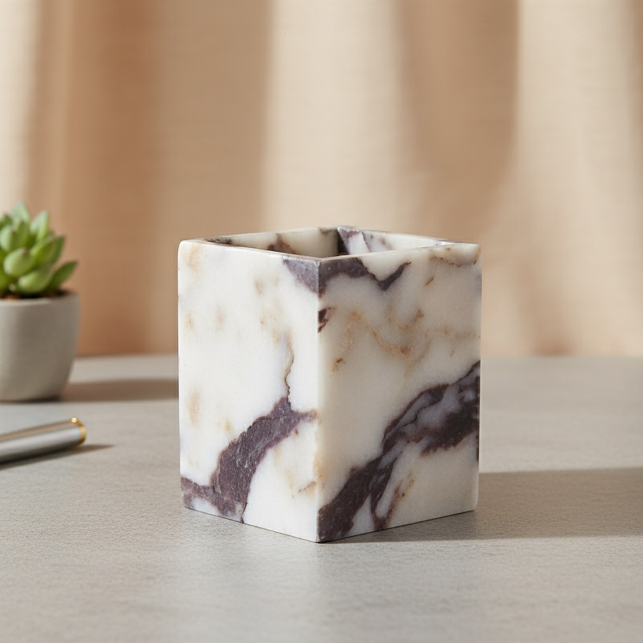 Arezzo Marble Stone Pen Holder