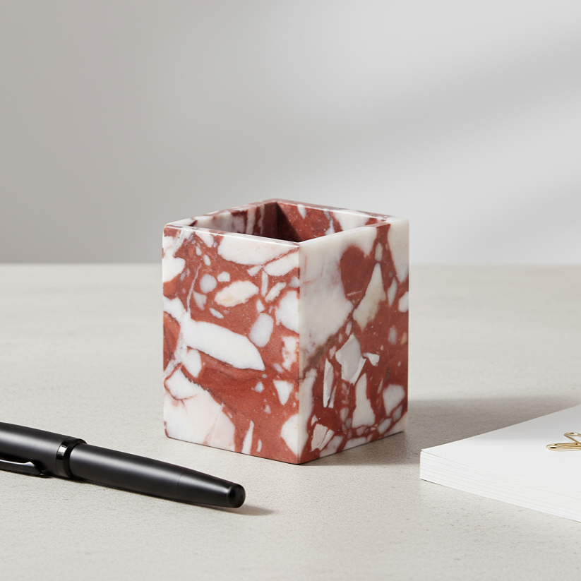 Arezzo Marble Stone Pen Holder