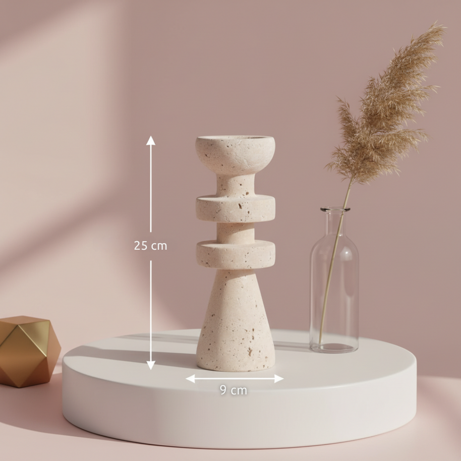 Capri Tiered Marble Candle Holder