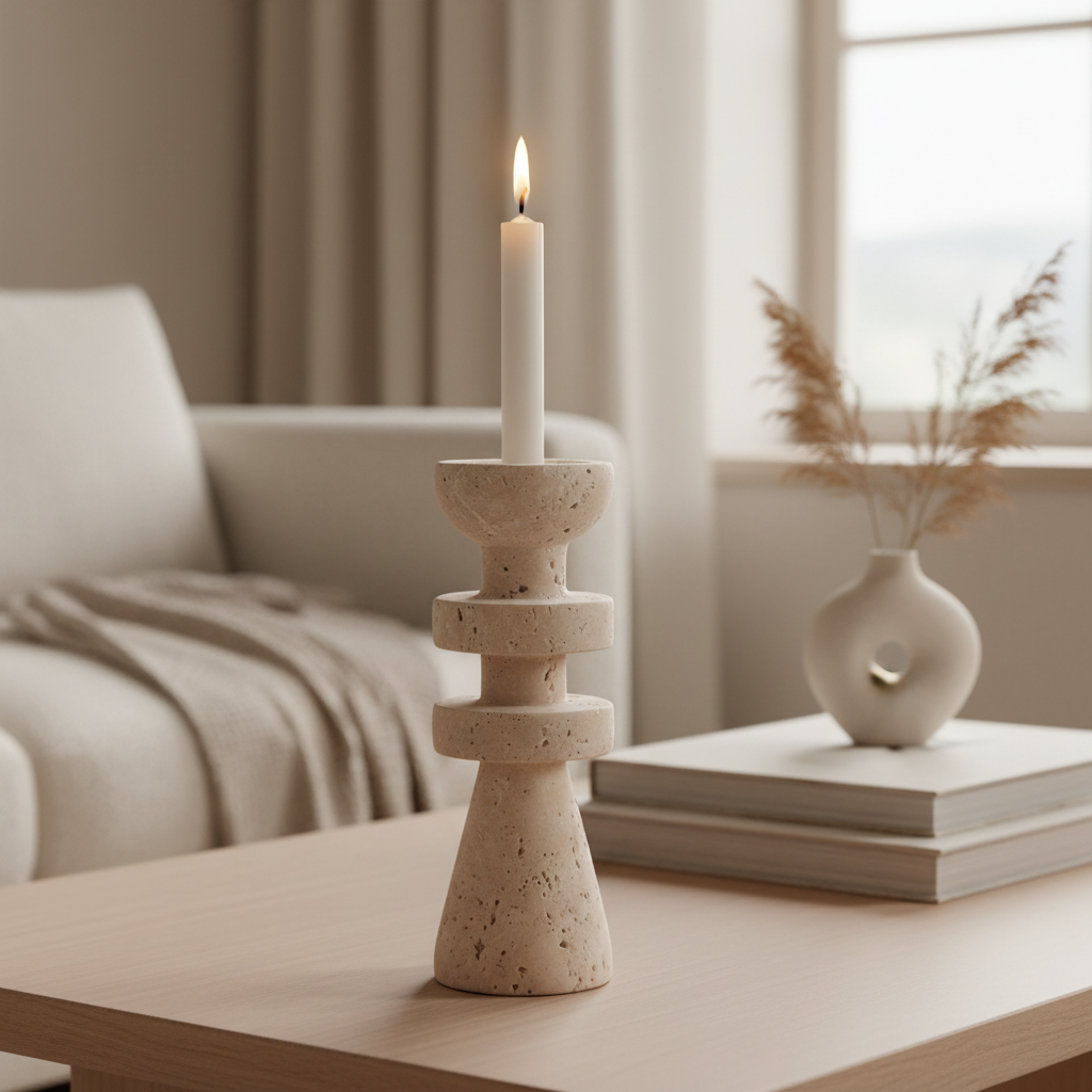 Capri Tiered Marble Candle Holder