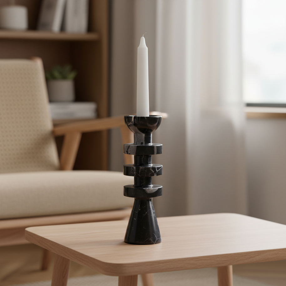 Capri Tiered Marble Candle Holder