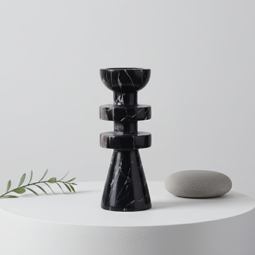 Capri Tiered Marble Candle Holder