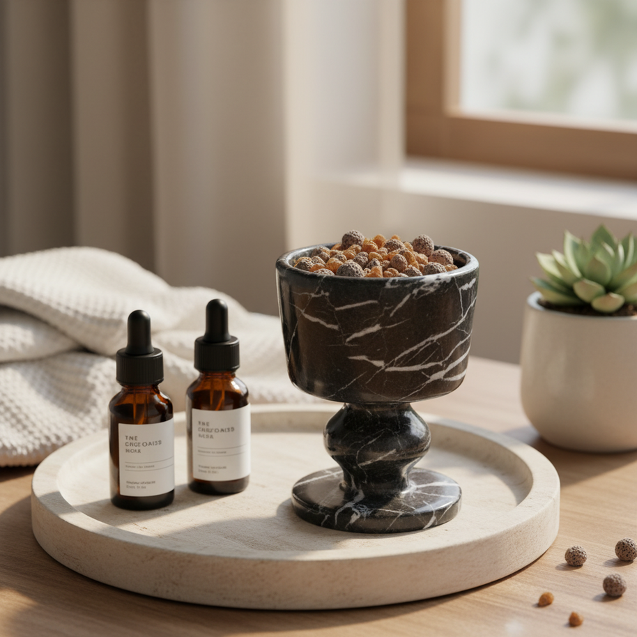 Sovana Black Marble Aromatherapy Cup