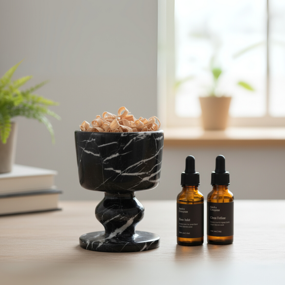 Sovana Black Marble Aromatherapy Cup