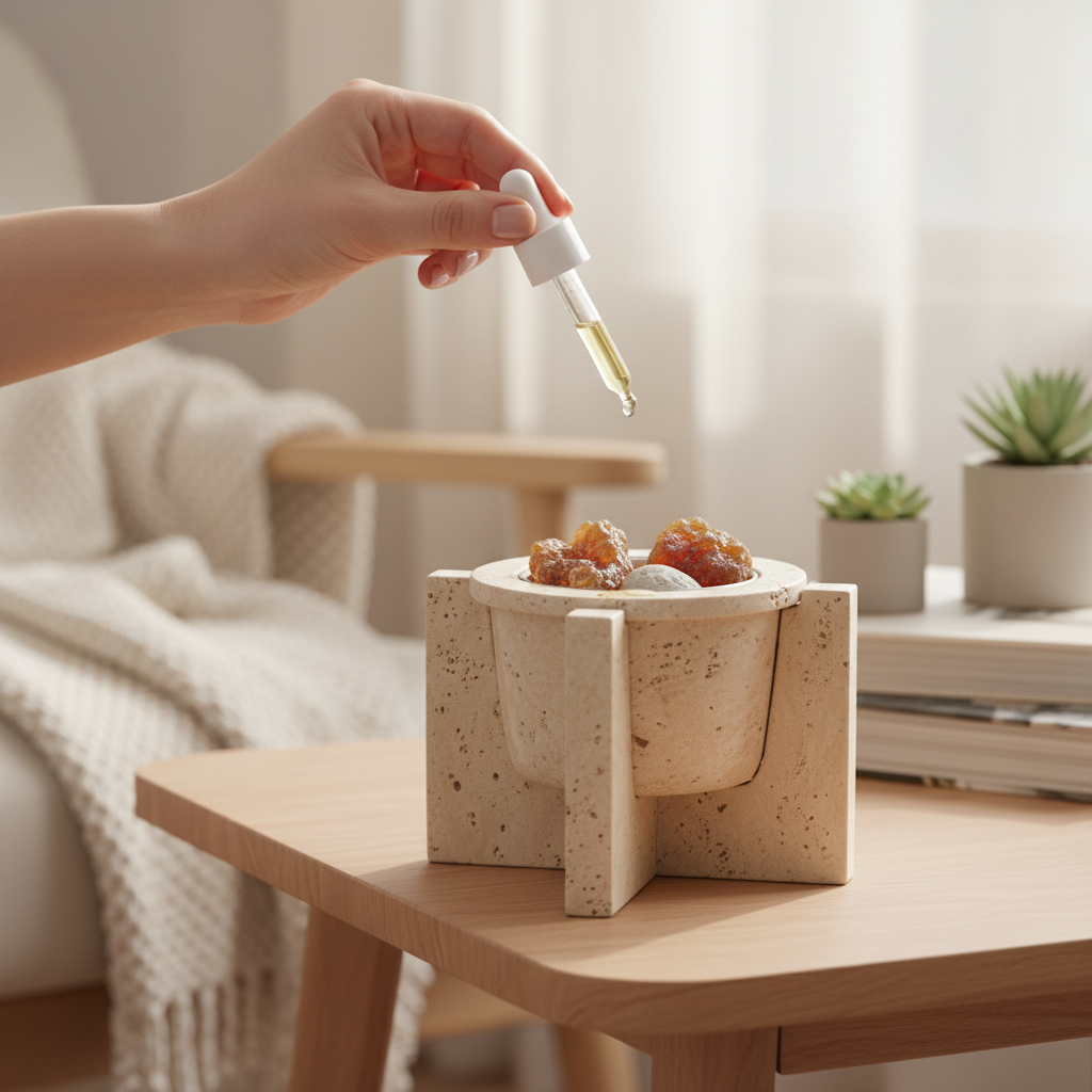 Ortona Marble Aromatherapy Cup – 1kg Solid Stone