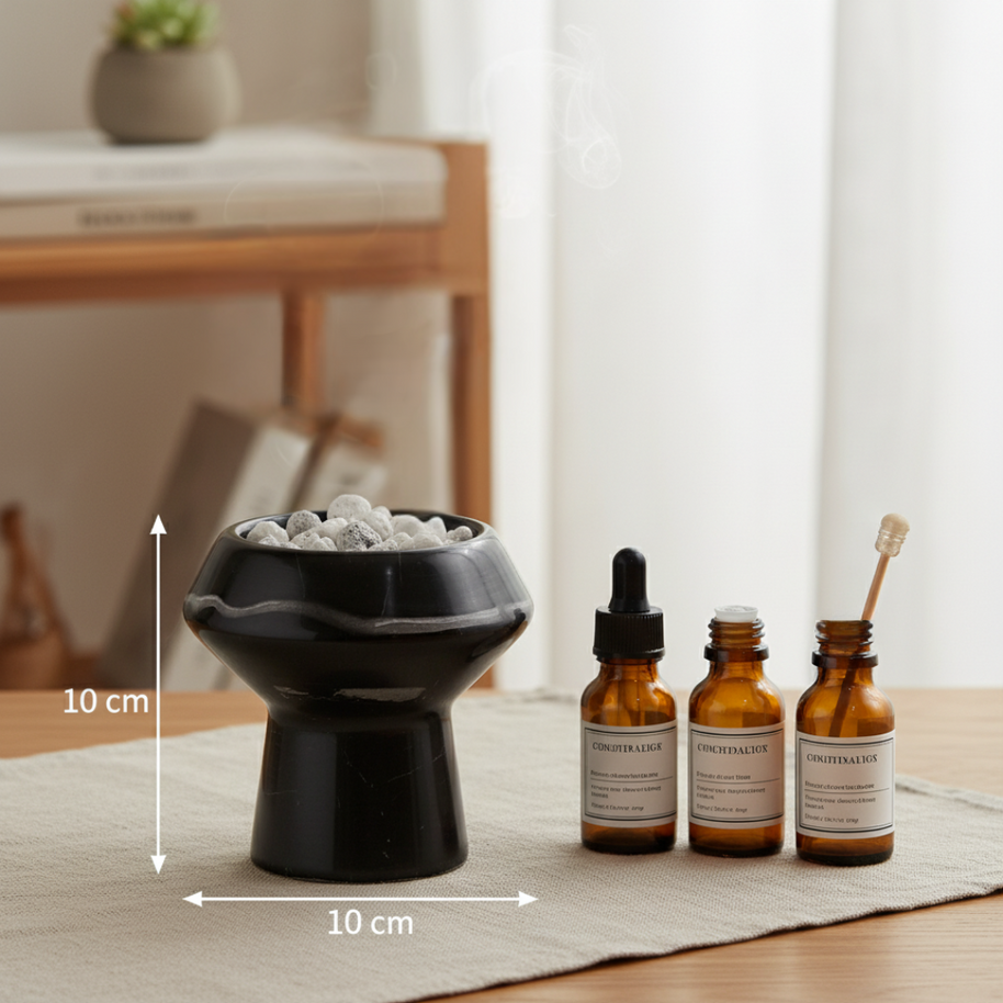 Marble Aura Essence Cup – 1kg Solid Stone