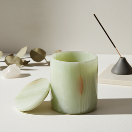 Celestia Solid Marble Aromatherapy Jar - 10 × 13 cm