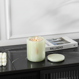 Celestia Solid Marble Aromatherapy Jar - 10 × 13 cm