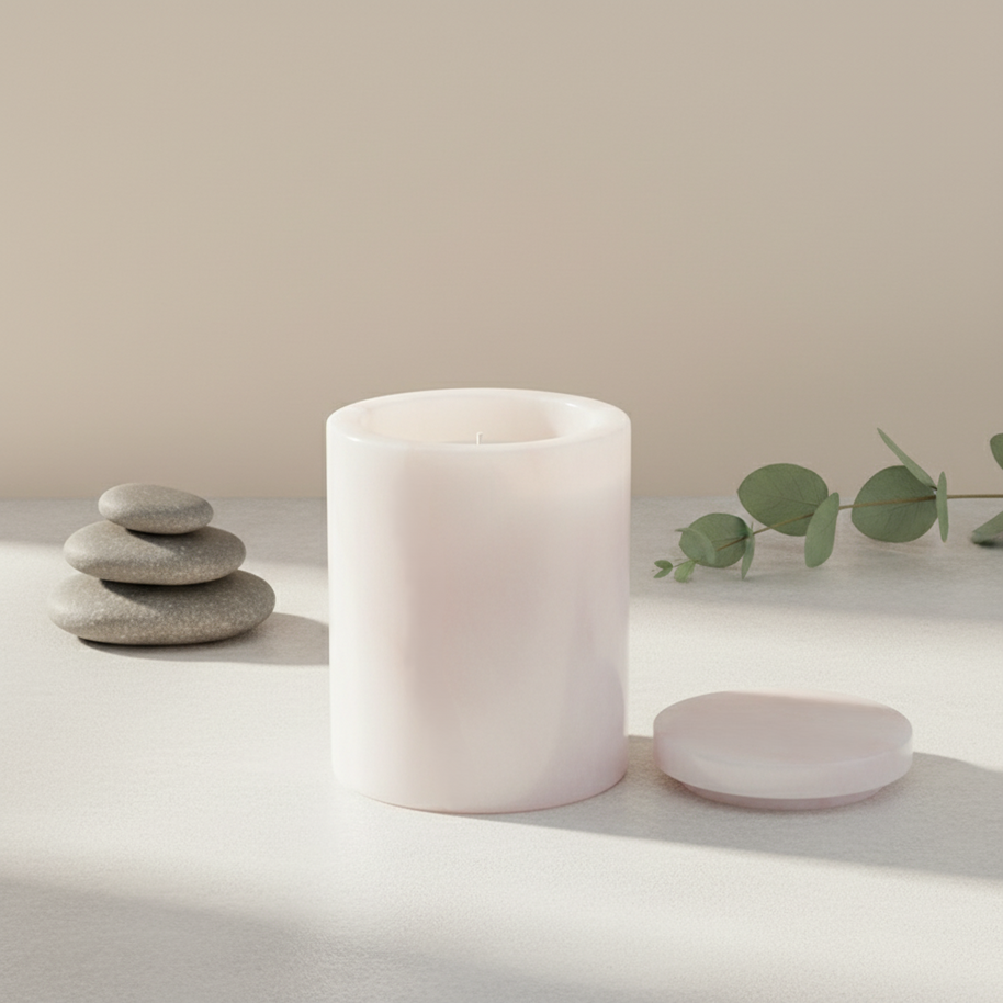 Celestia Marble Aromatherapy Jar - 8 × 10.5 cm