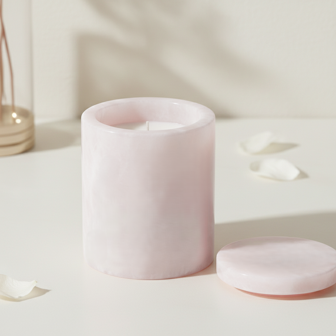 Celestia Marble Aromatherapy Jar - 8 × 10.5 cm