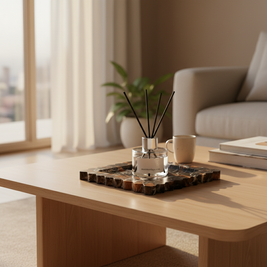 Ridgewave Marmor Tablett – Geformte quadratische Ablageschale