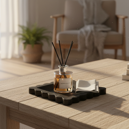 Ridgewave Marmor Tablett – Geformte quadratische Ablageschale