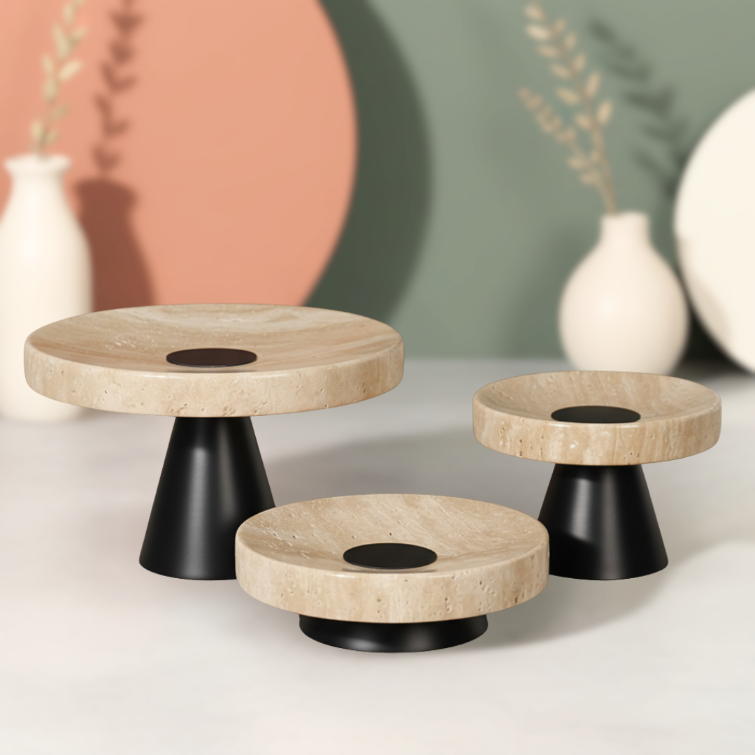 Montera Travertine Pedestal Stand – 3 Sizes