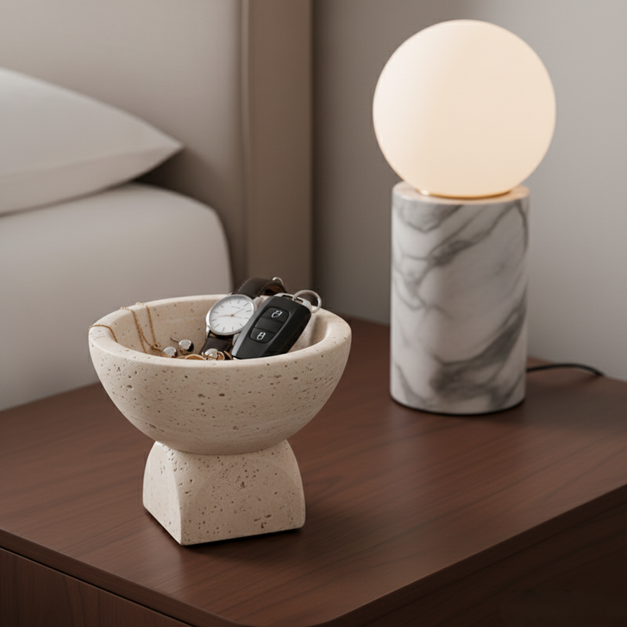 Travertin Mini Sokkel Kom