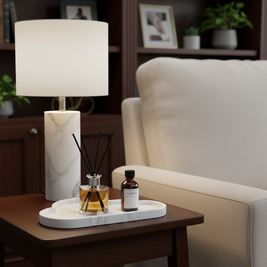 Cloudcrest Marble Tray – Sculpted Cloud Catchall