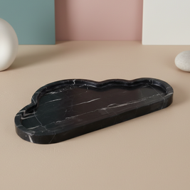 Cloudcrest Marble Tray – Sculpted Cloud Catchall